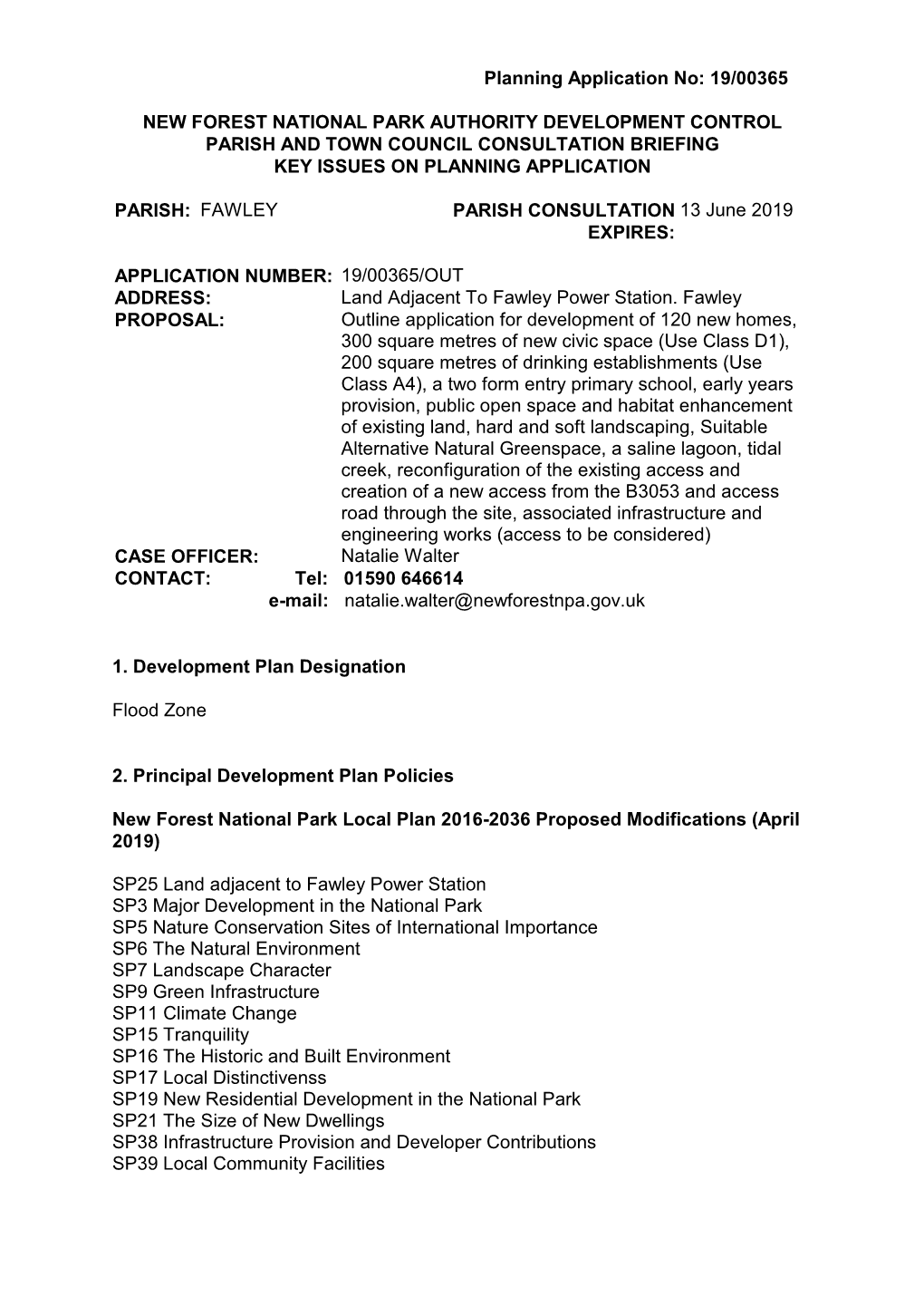 Planning Application No: 19/00365 NEW FOREST NATIONAL PARK