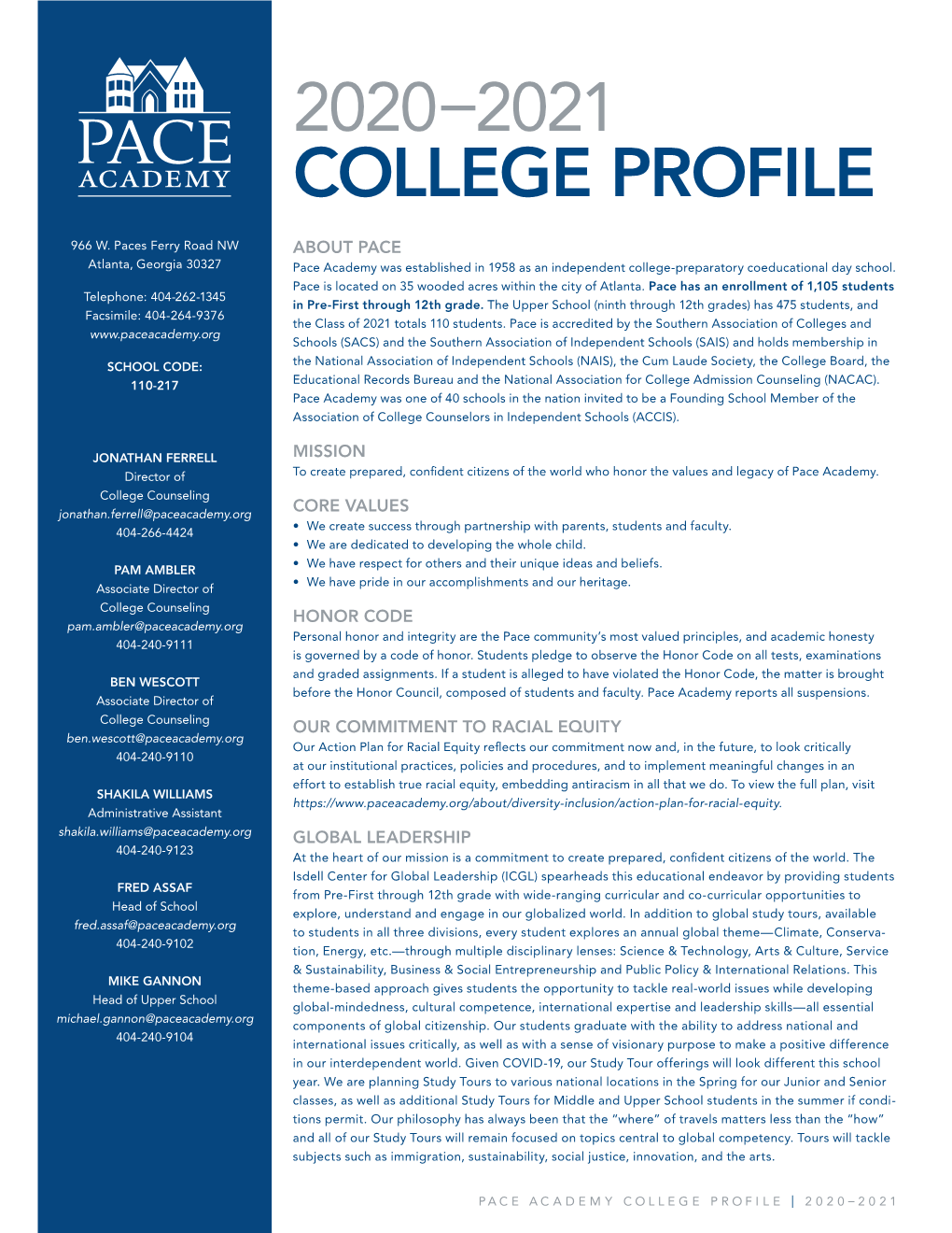 2020–2021 College Profile