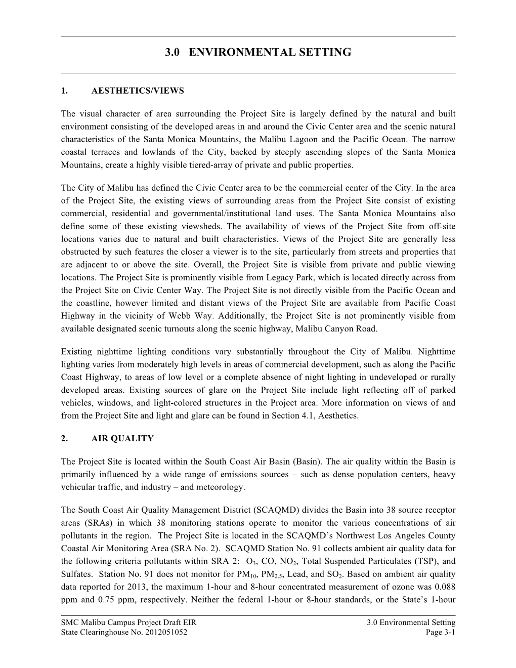 3. Environmental Setting