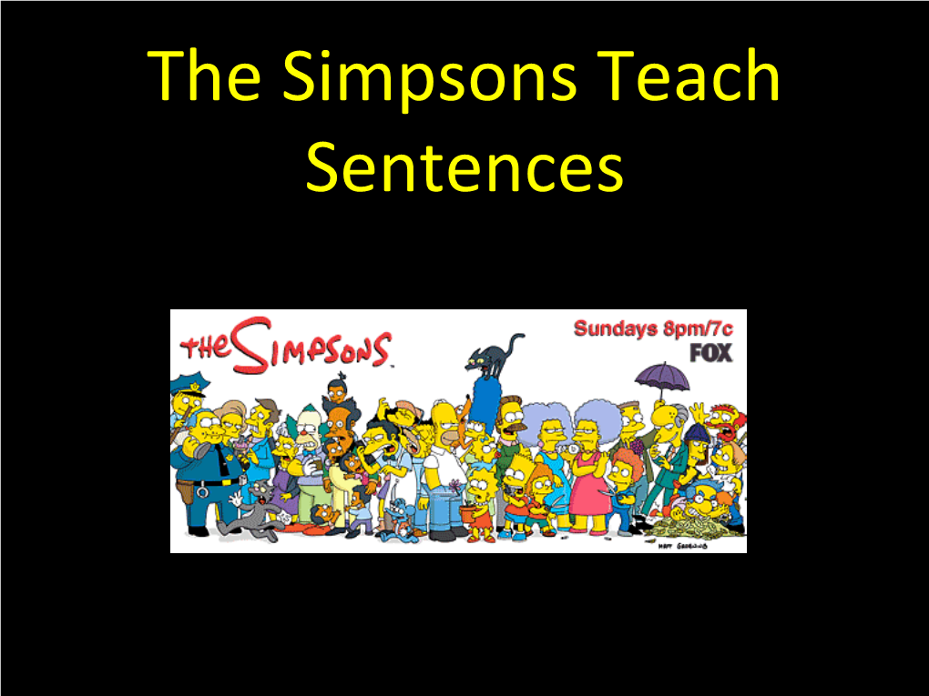 Simpsons Sentence Types PWPT