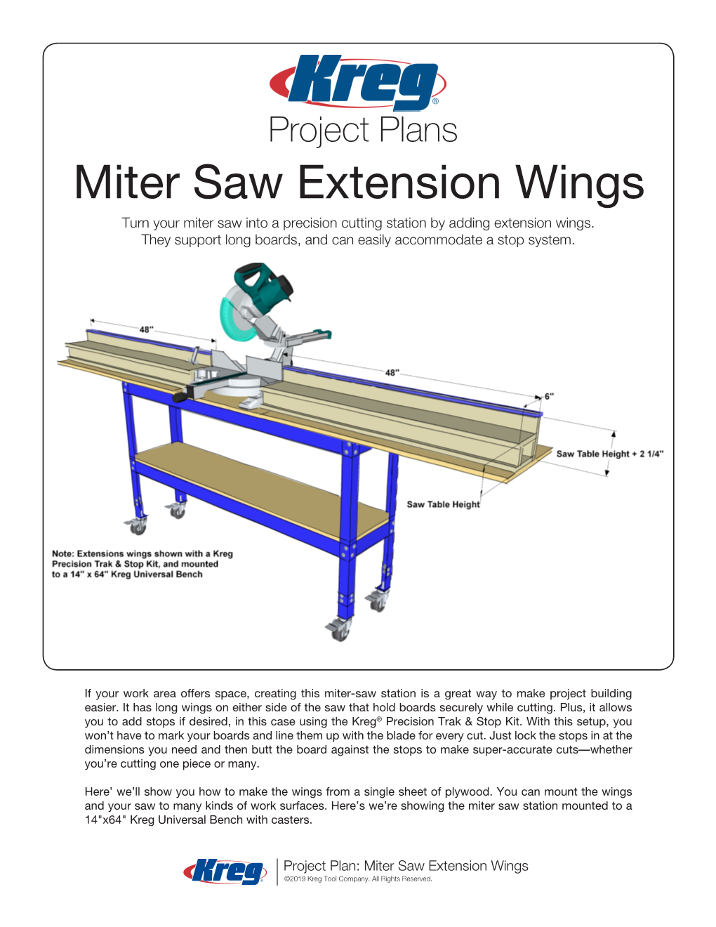 Miter Saw Extension Wings Turn Your Miter Saw Into a Precision Cutting Station by Adding Extension Wings