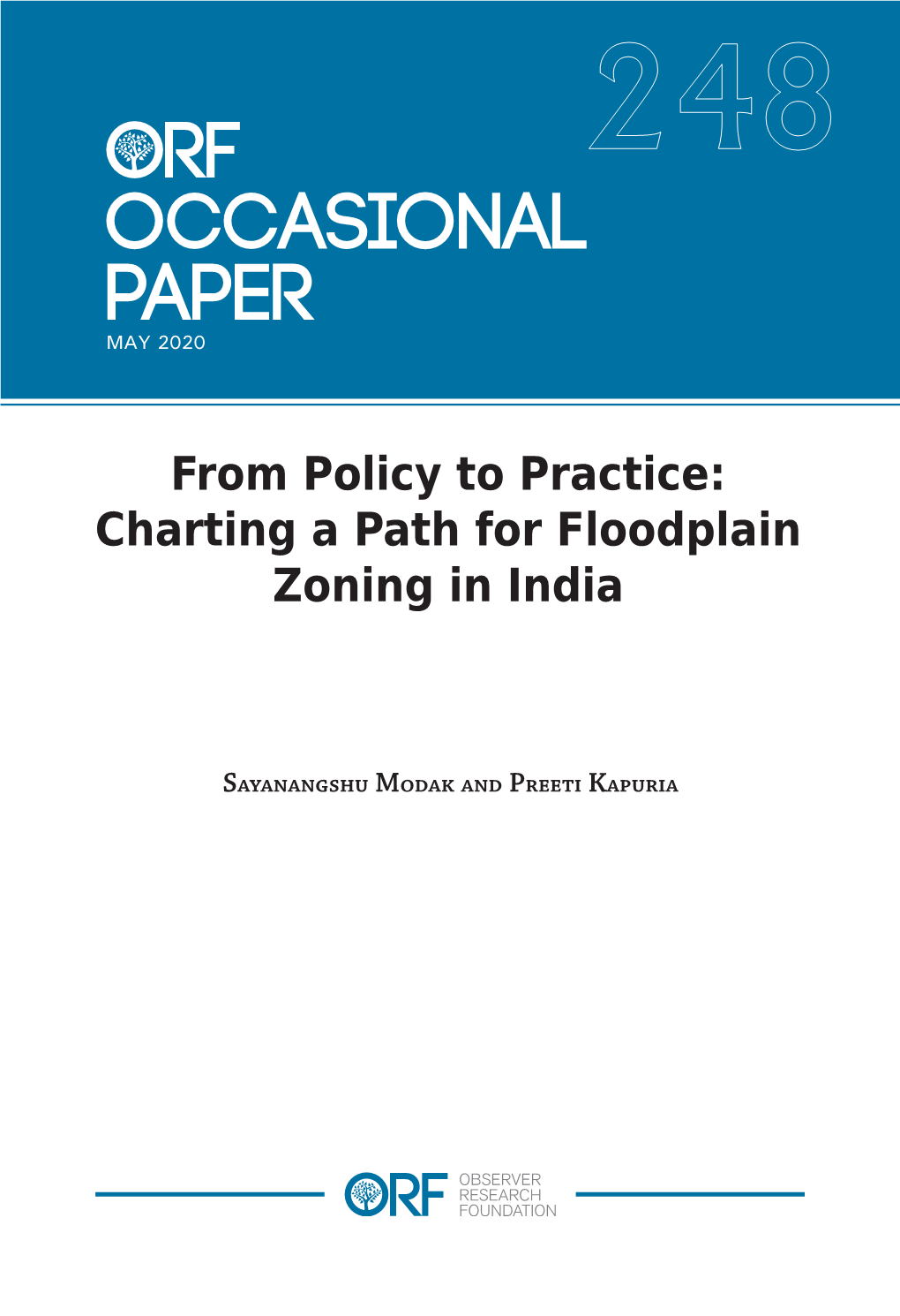 From Policy to Practice: Charting a Path for Floodplain Zoning in India