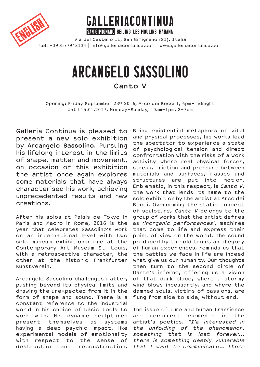 ARCANGELO SASSOLINO Canto V