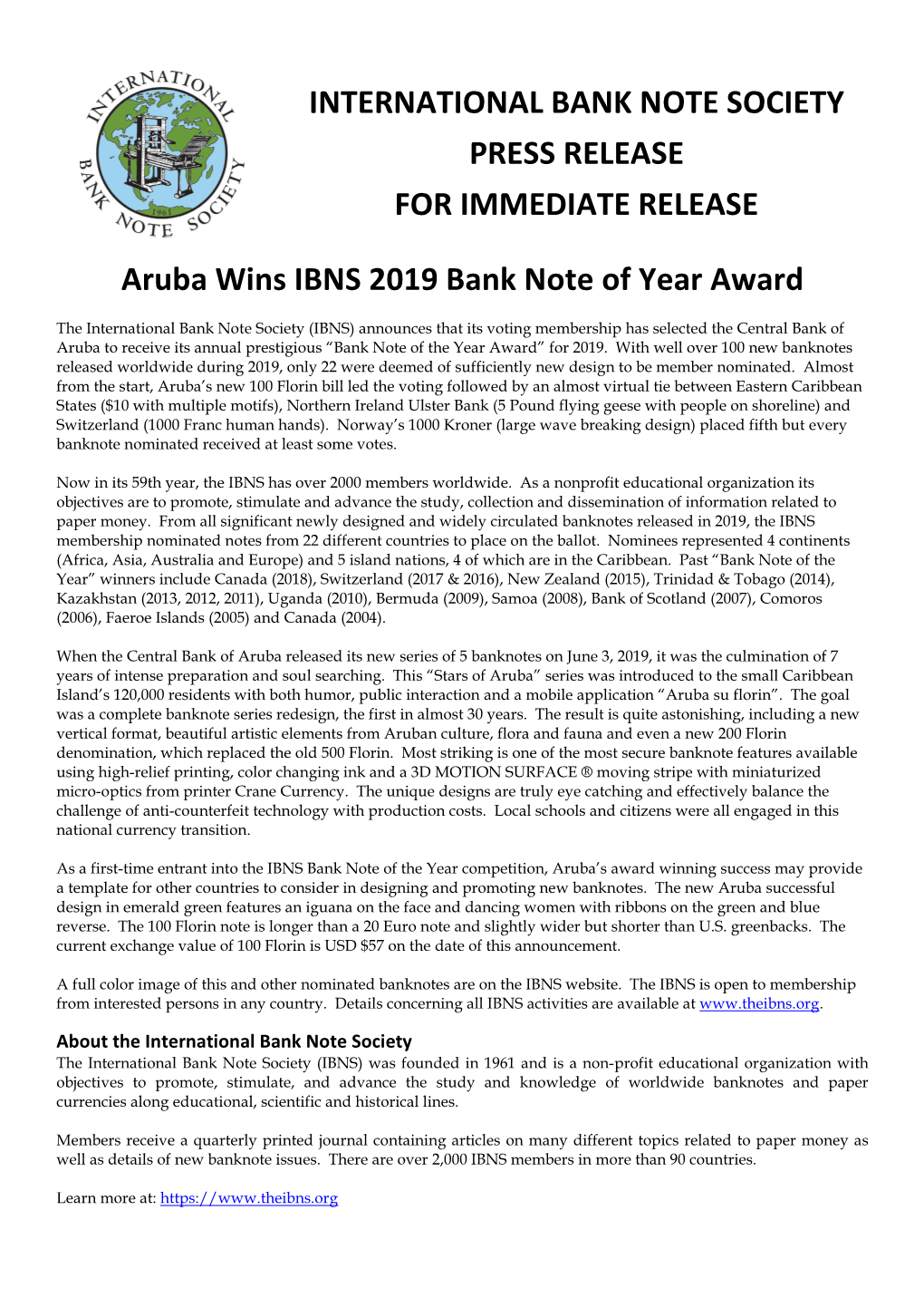 To Read the Press Release from IBNS