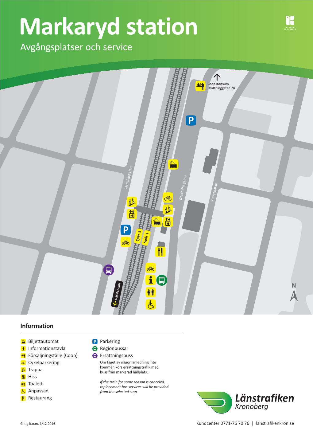 Markaryd Station Avgångsplatser Och Service