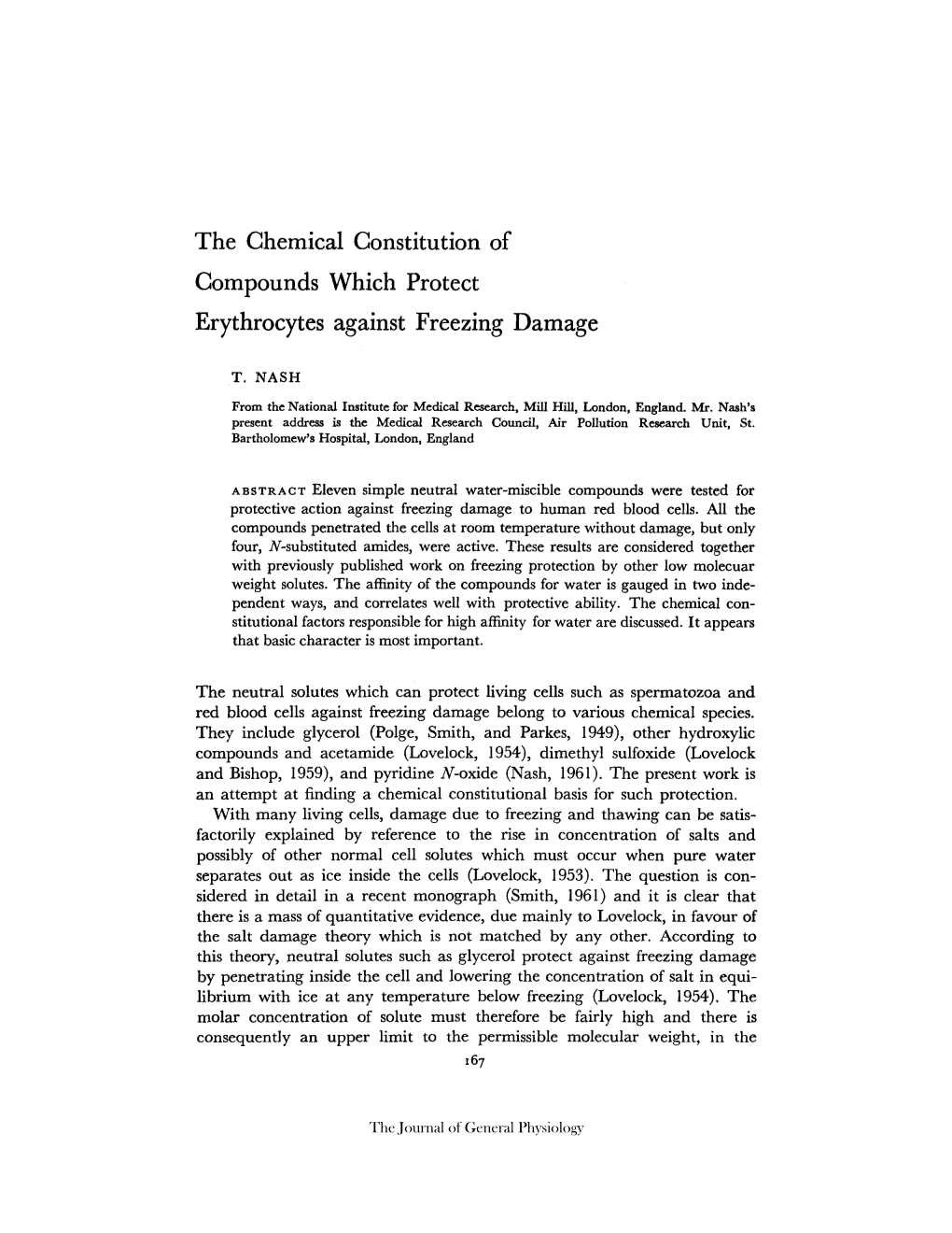 The Chemical Constitution of Compounds Which Protect Erythrocytes Against Freezing Damage