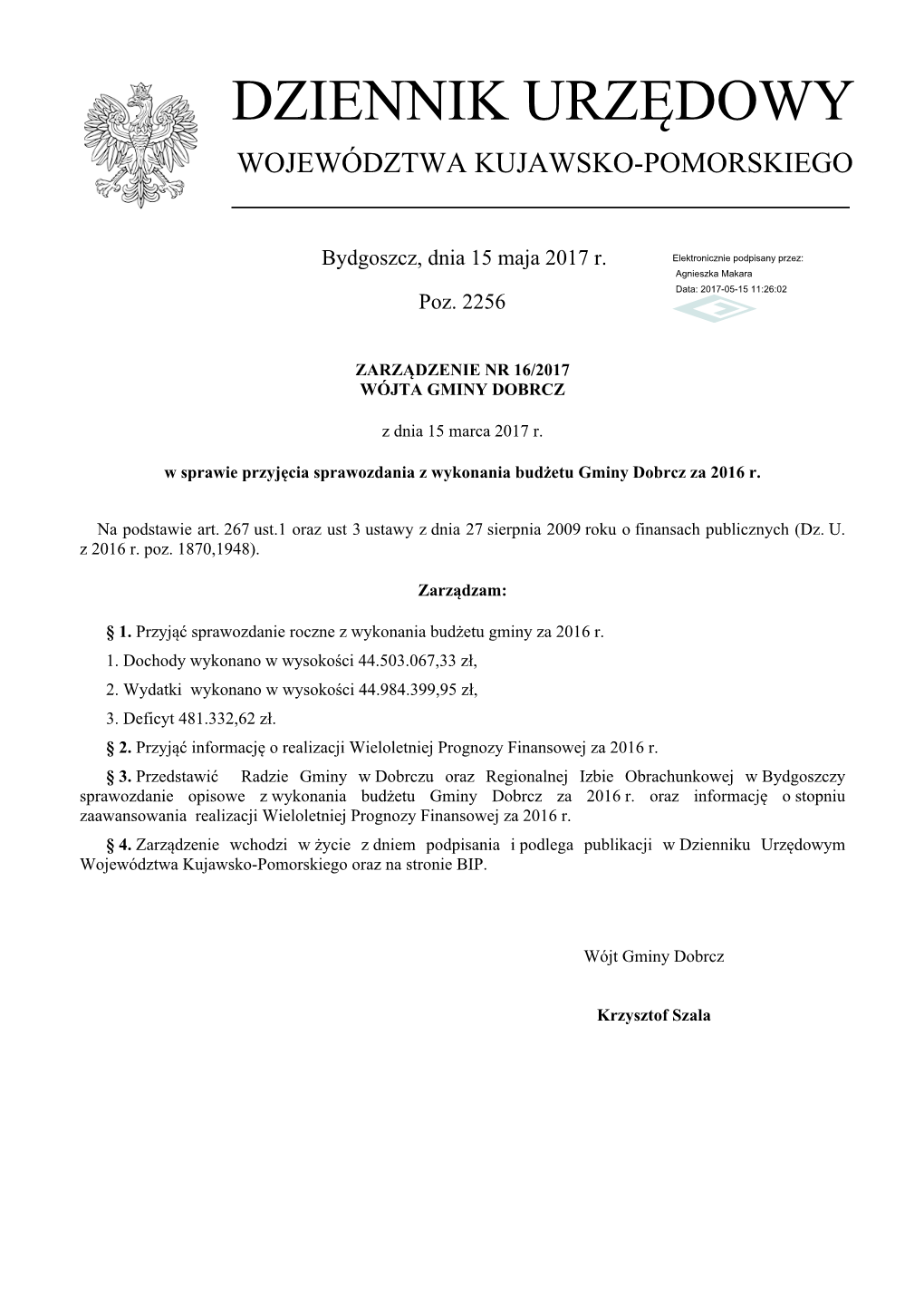 Dziennik Urzędowy Województwa Kujawsko-Pomorskiego