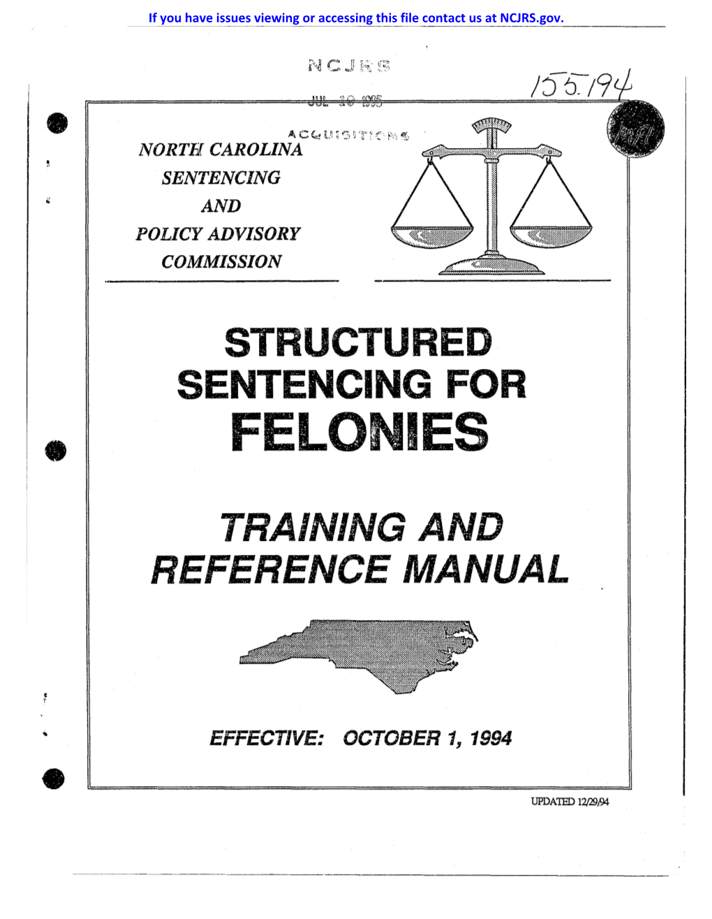 Felonies Training and Reference Manual