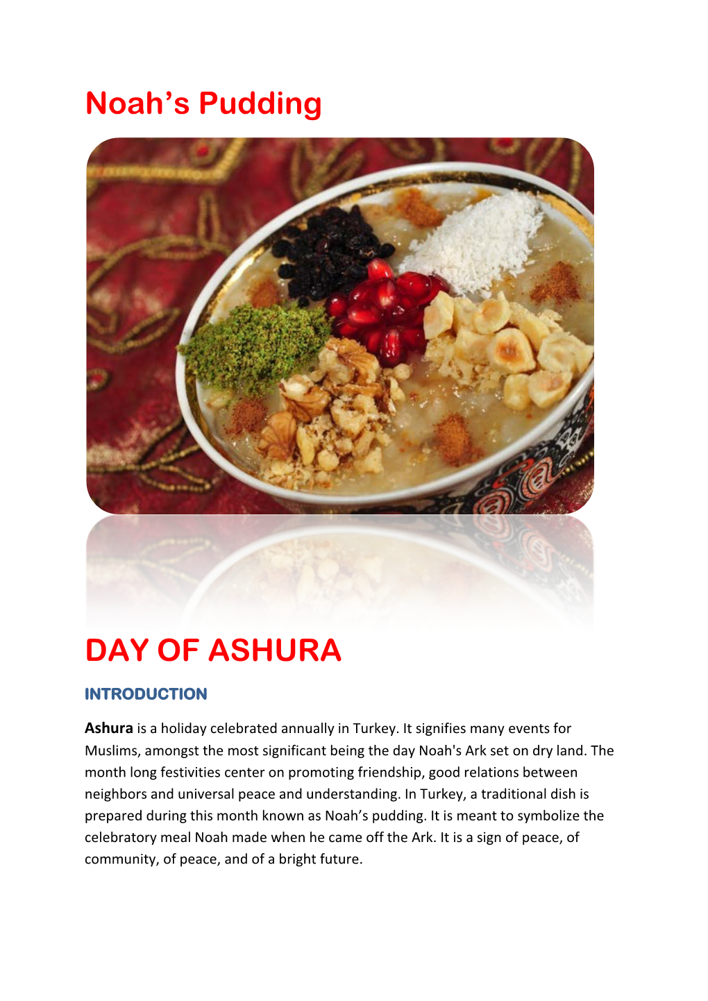 Noah's Pudding DAY of ASHURA