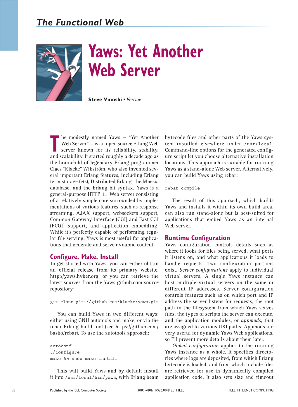 Yaws: Yet Another Web Server
