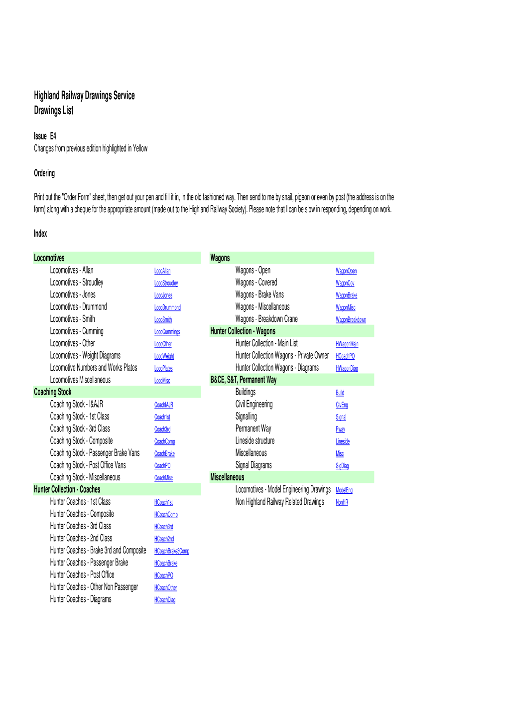 HRS Drawings List Rev E4