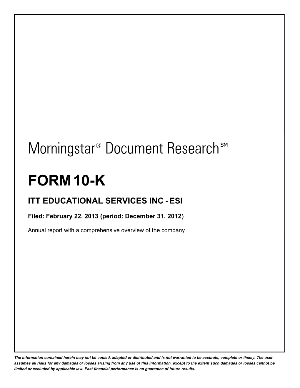 Morningstar® Document Research ℠