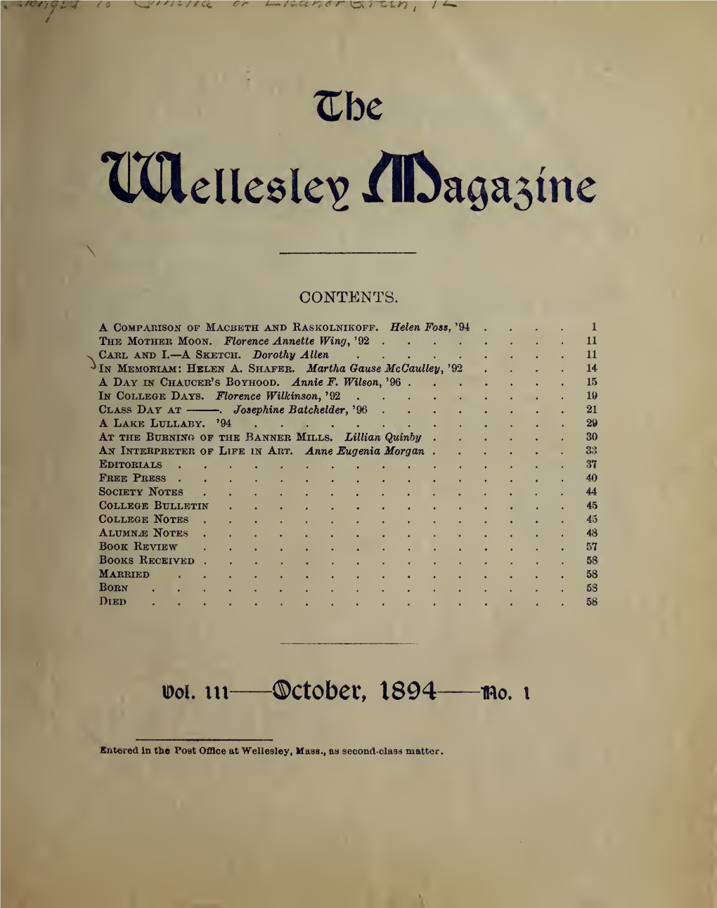 Wellesley Magazine