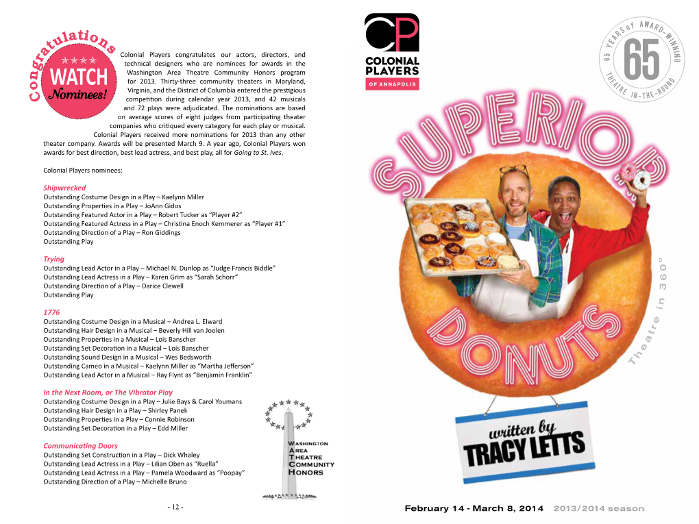 Superior Donuts Playbill