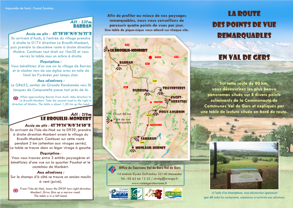 La Route Des Points De Vue Remarquables En Val De Gers