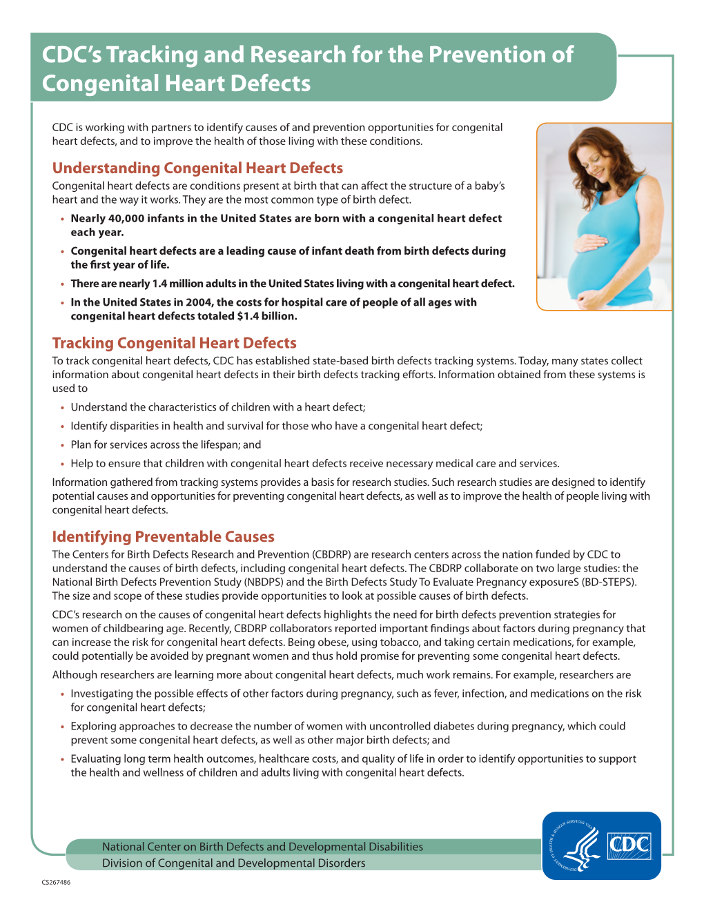 CDC's Tracking and Research for the Prevention of Congenital Heart