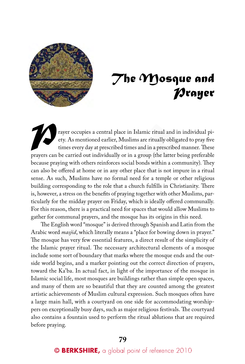 The Mosque and Prayer