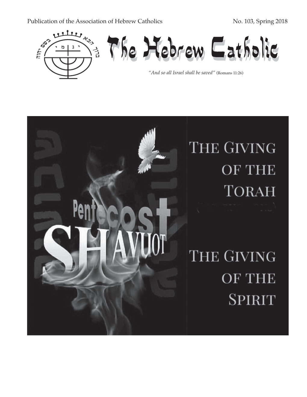 Publication of the Association of Hebrew Catholics No. 103, Spring