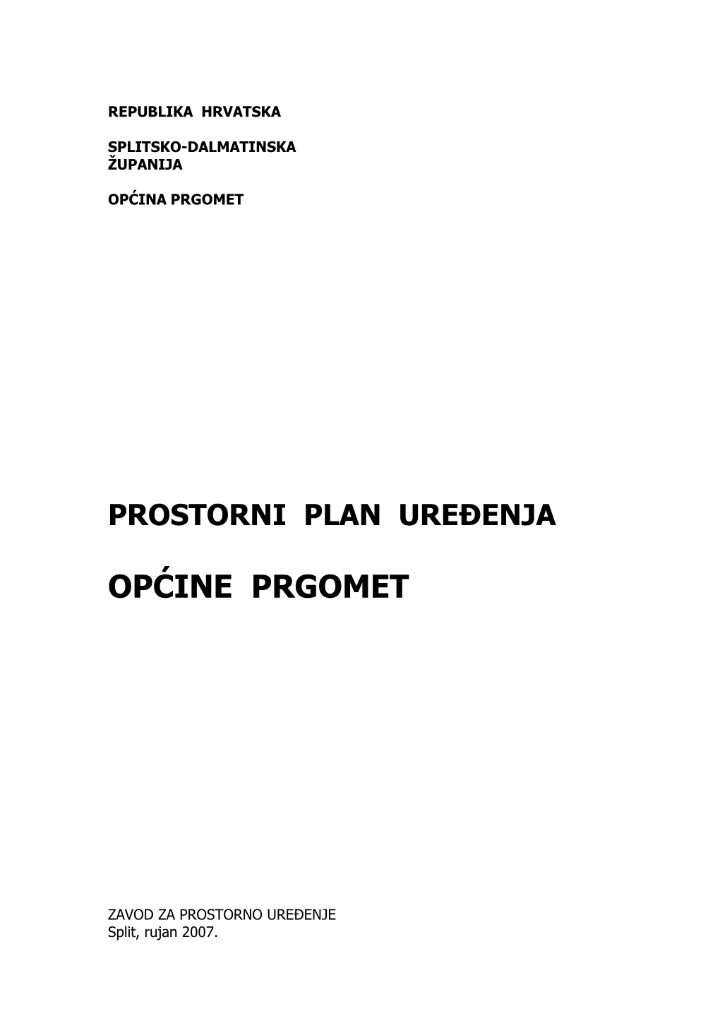 Prostorni Plan Uređenja