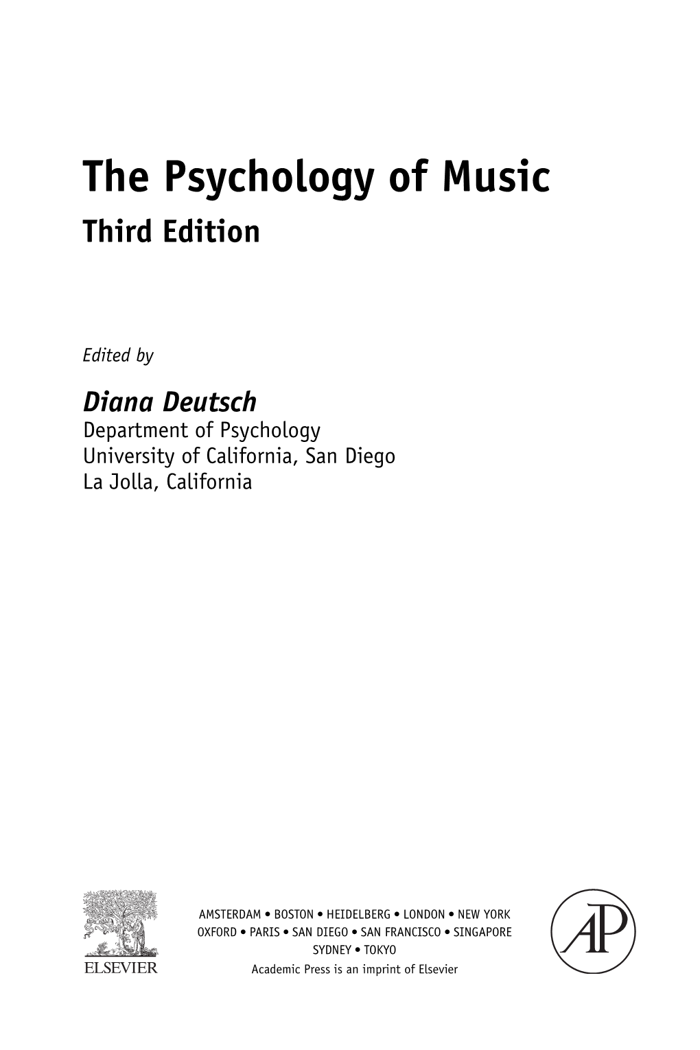 The Psychology of Music Third Edition