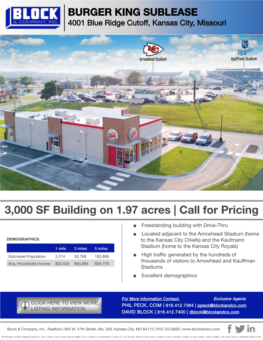 BURGER KING SUBLEASE 4001 Blue Ridge Cutoff, Kansas City, Missouri