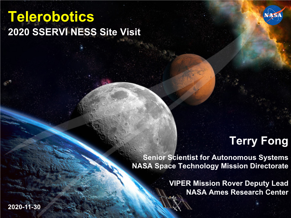 Telerobotics 2020 SSERVI NESS Site Visit