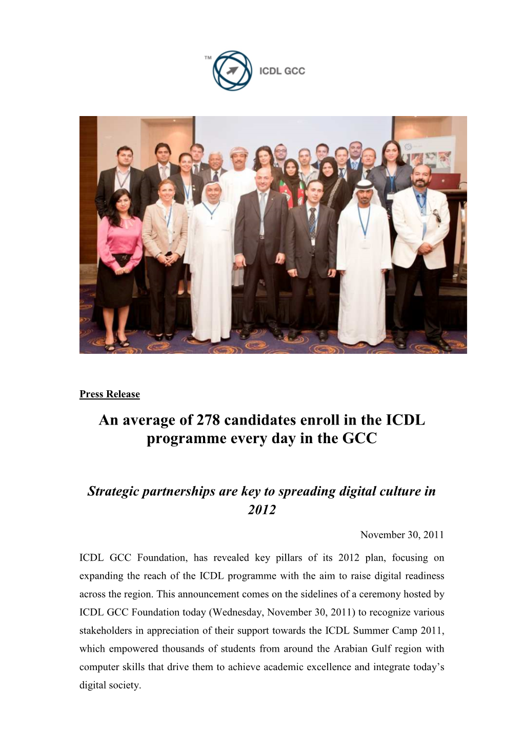 An Average of 278 Candidates Enroll in the ICDL Programme Every Day in the GCC