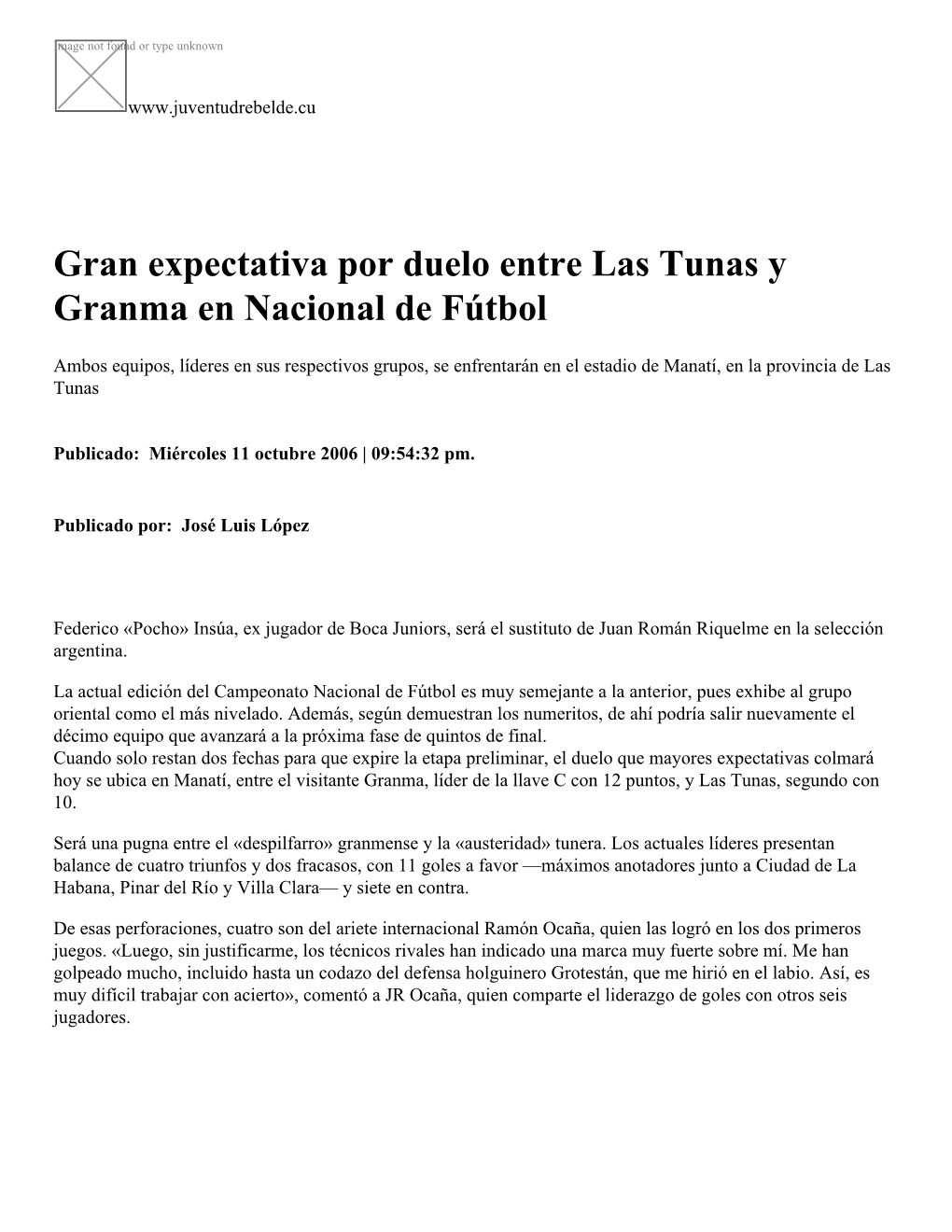 Gran Expectativa Por Duelo Entre Las Tunas Y Granma En Nacional De Fútbol