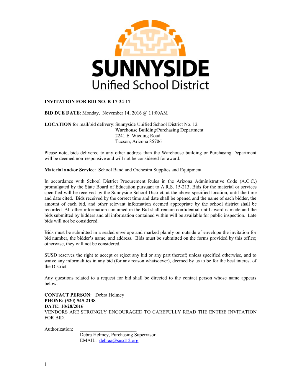 Sunnyside Unified School District No