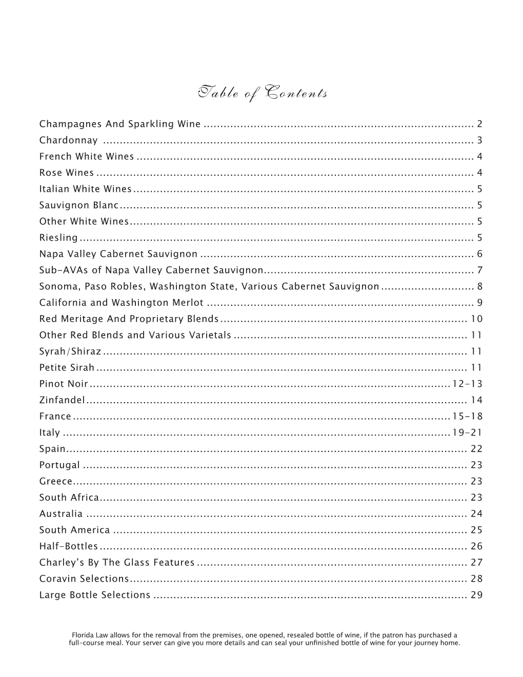 Table of Contents