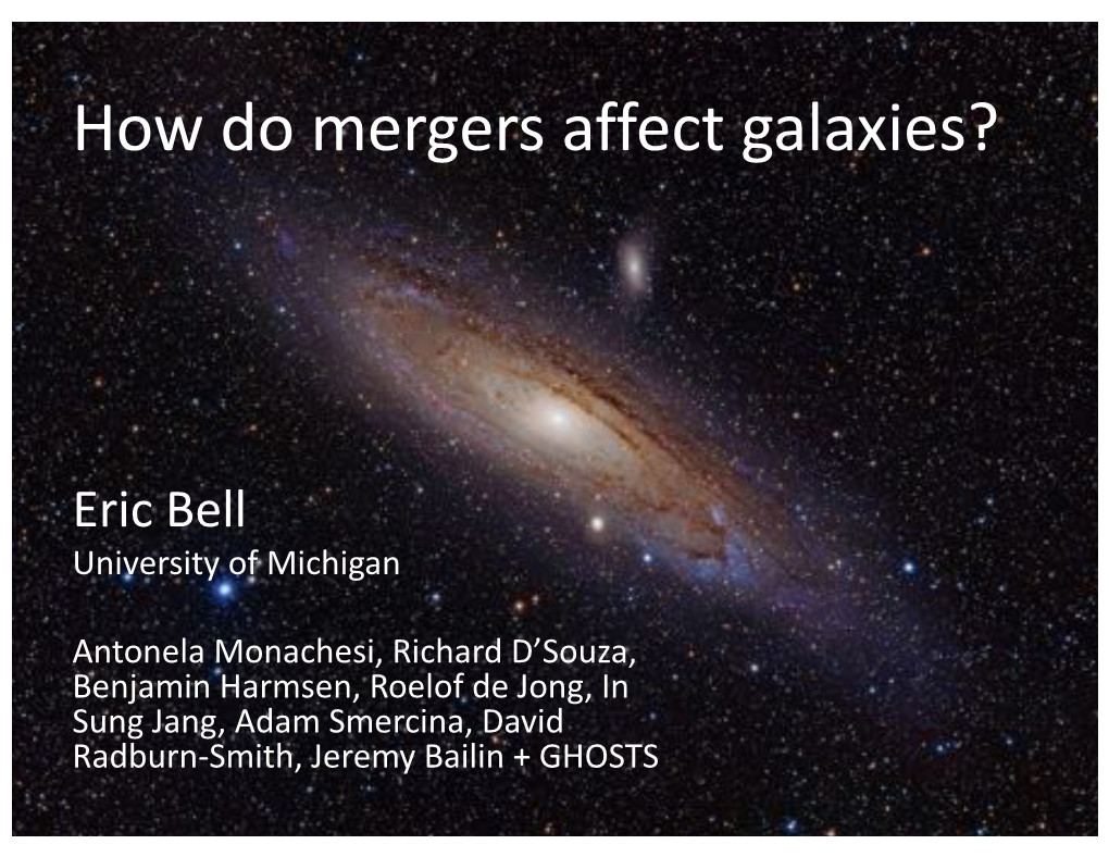 How Do Mergers Affect Galaxies?