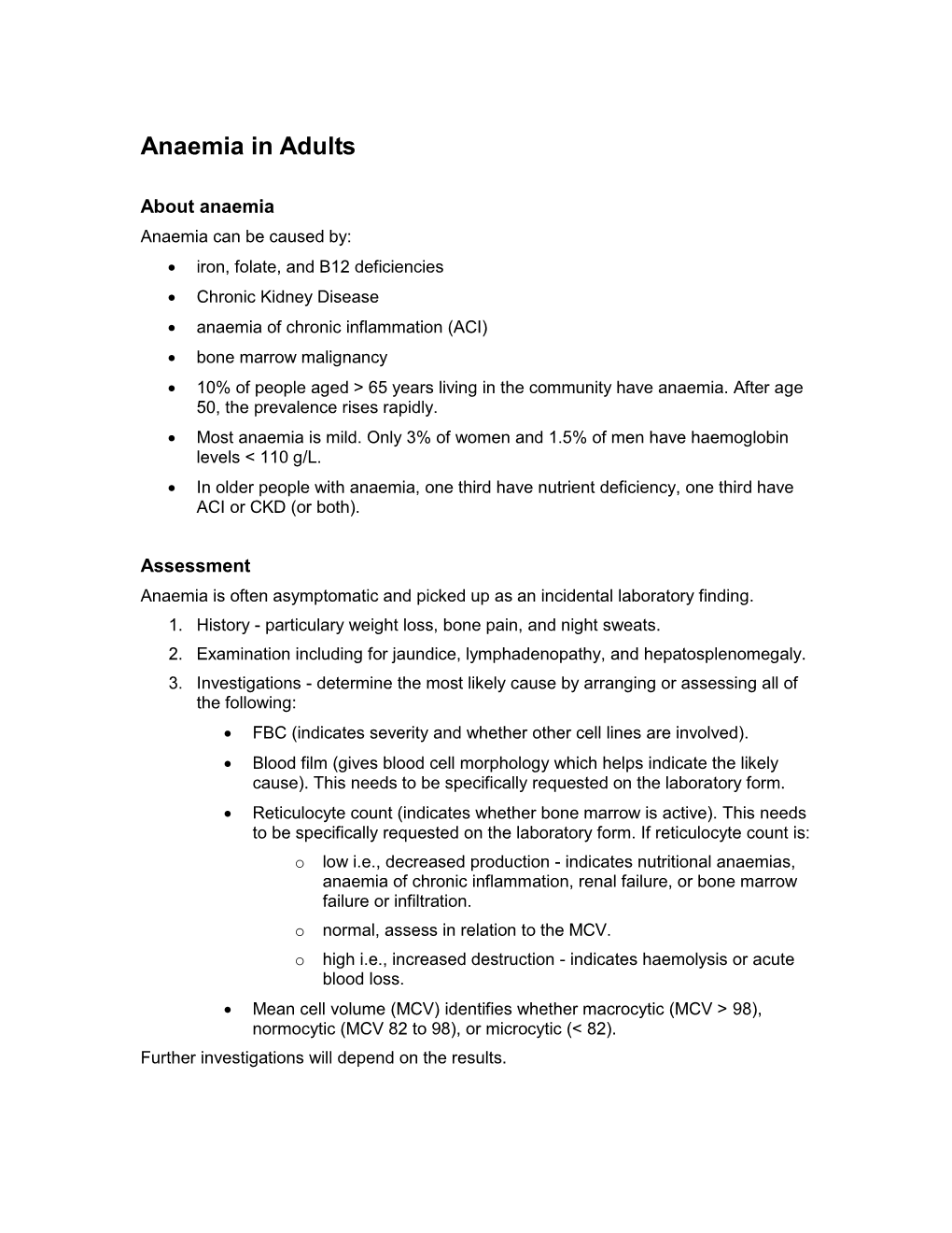 Anaemia-In-Adults.Pdf