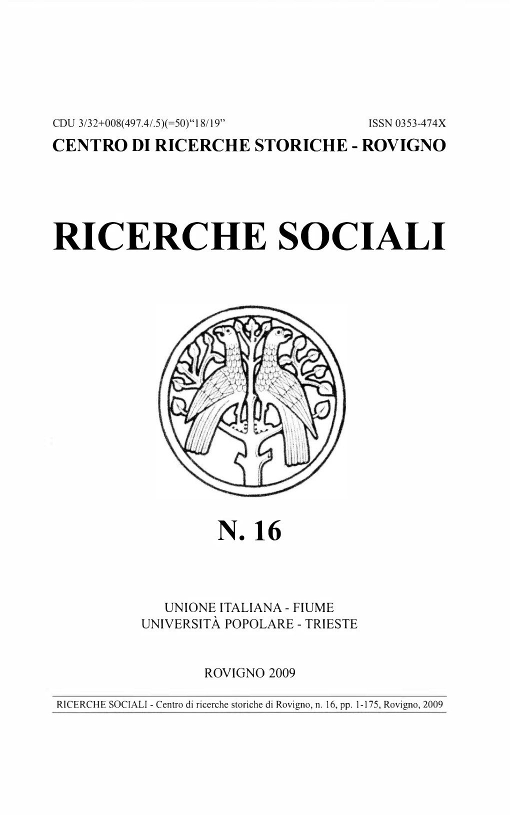 Ricerche Sociali