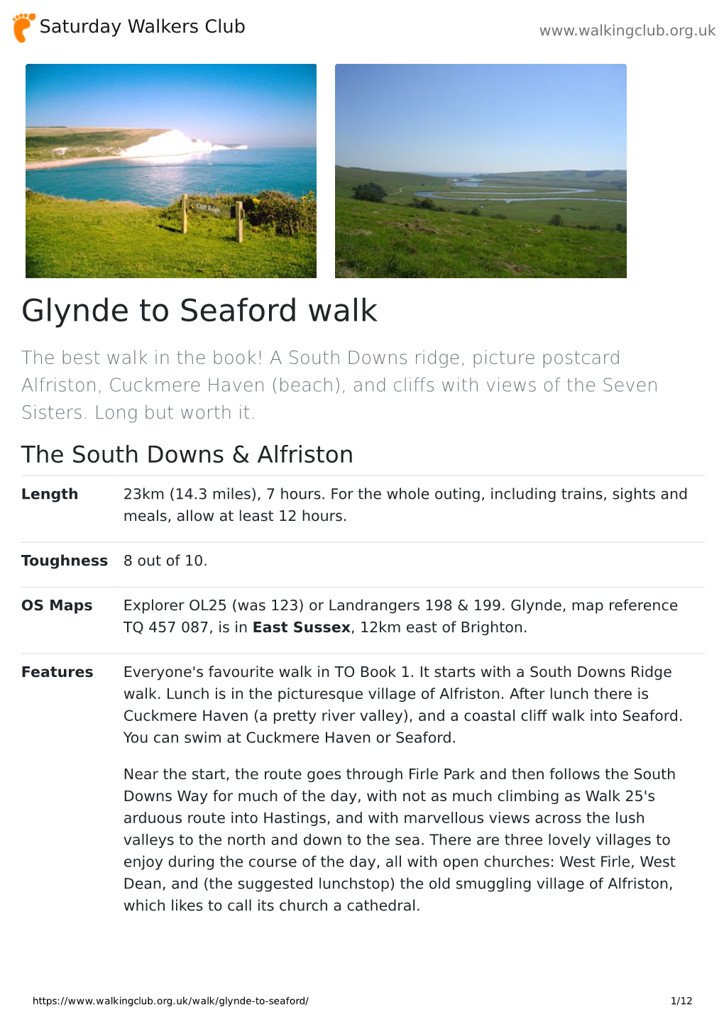 Glynde to Seaford Walk