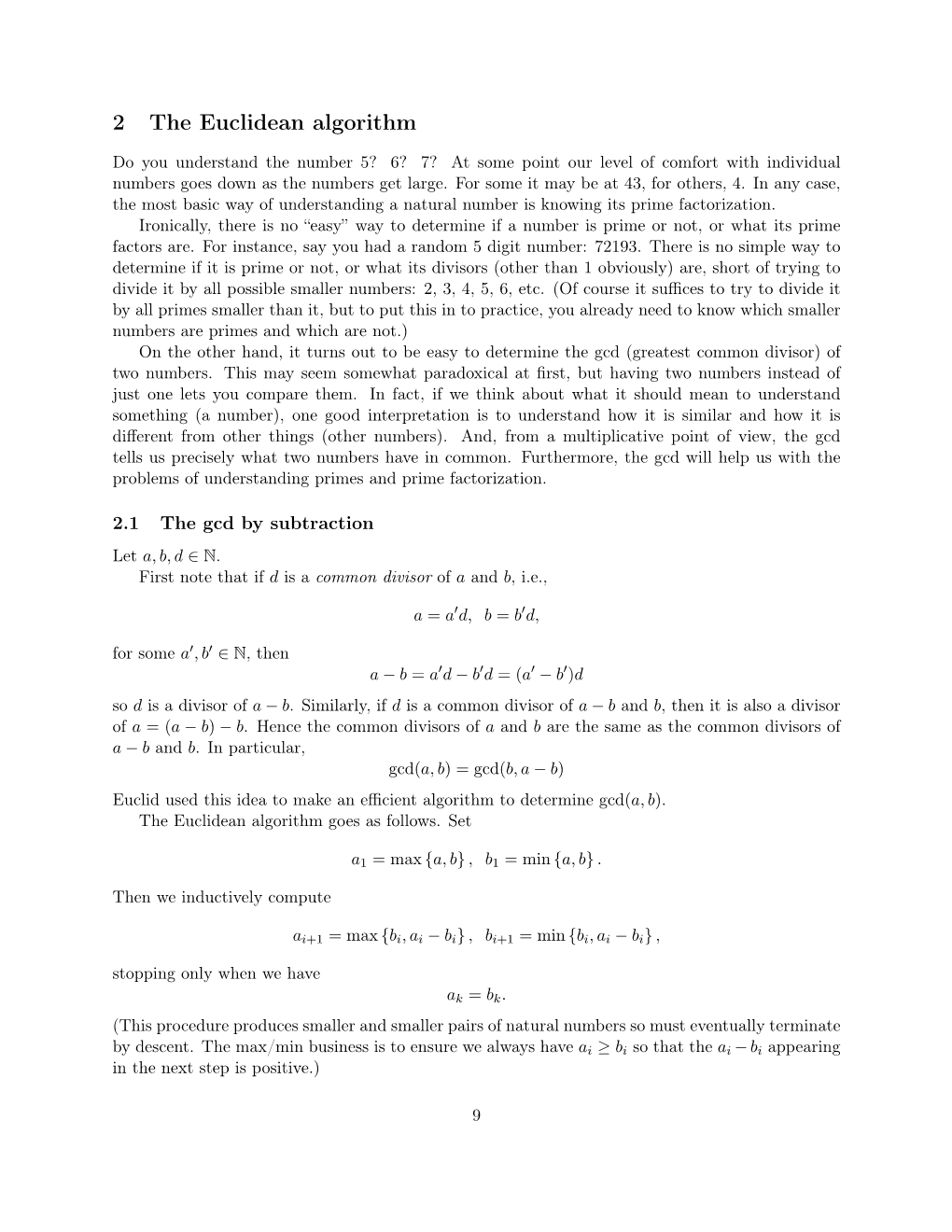 2 the Euclidean Algorithm