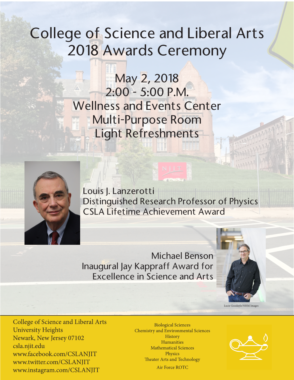 College of Science and Liberal Arts 2018 Awards Ceremony