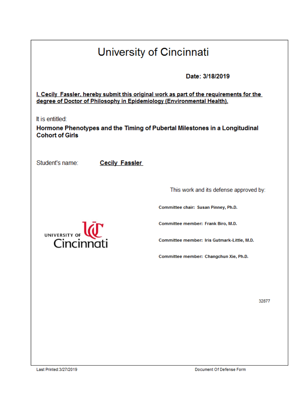 Hormone Phenotypes and the Timing of Pubertal Milestones in a Longitudinal Cohort of Girls