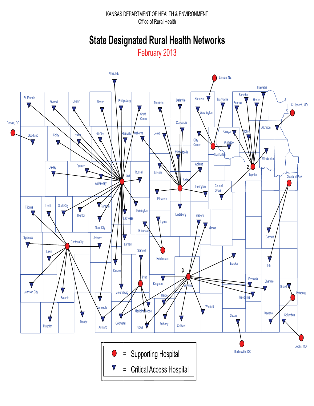 Download the Map of Kansas Critical Access Hospitals