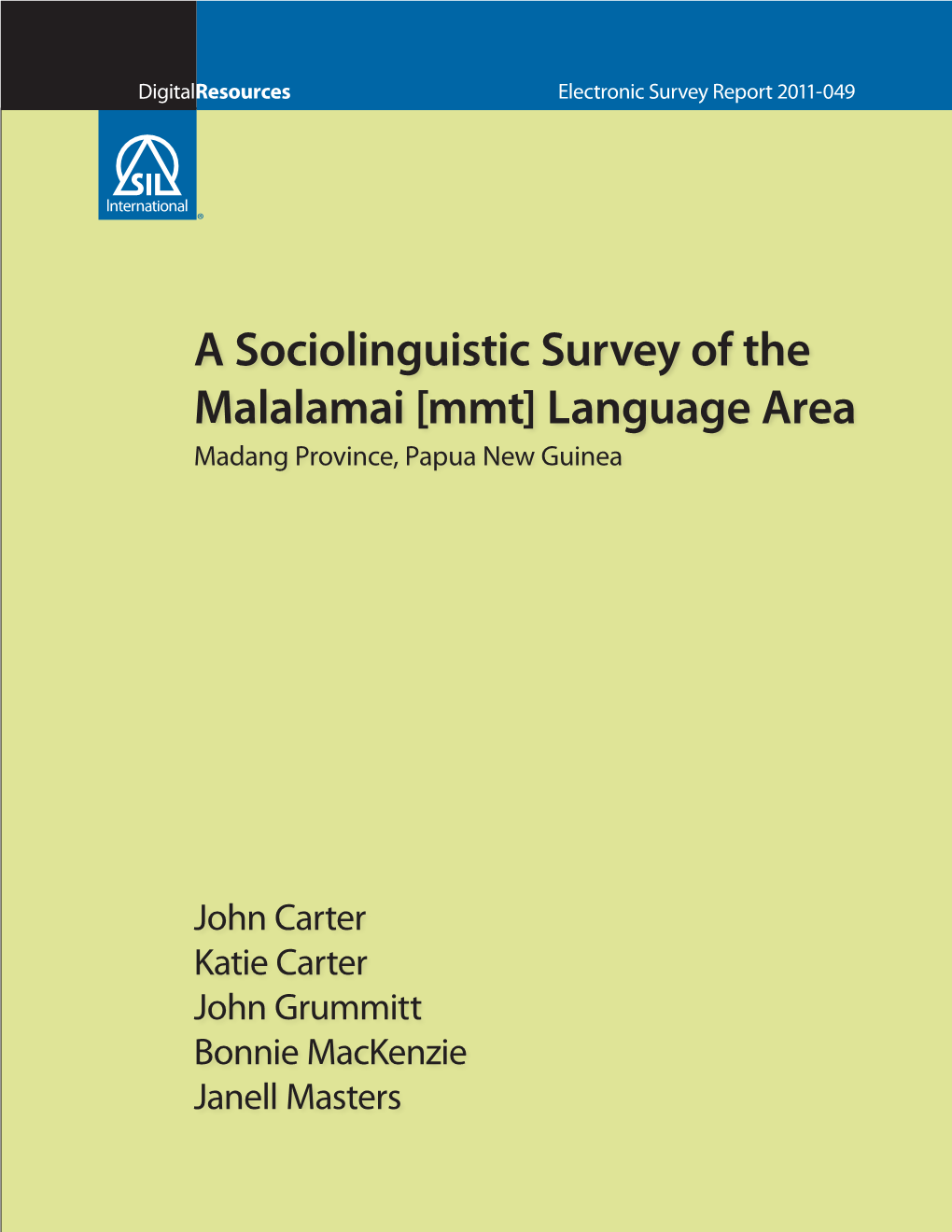 Language Area Madang Province, Papua New Guinea