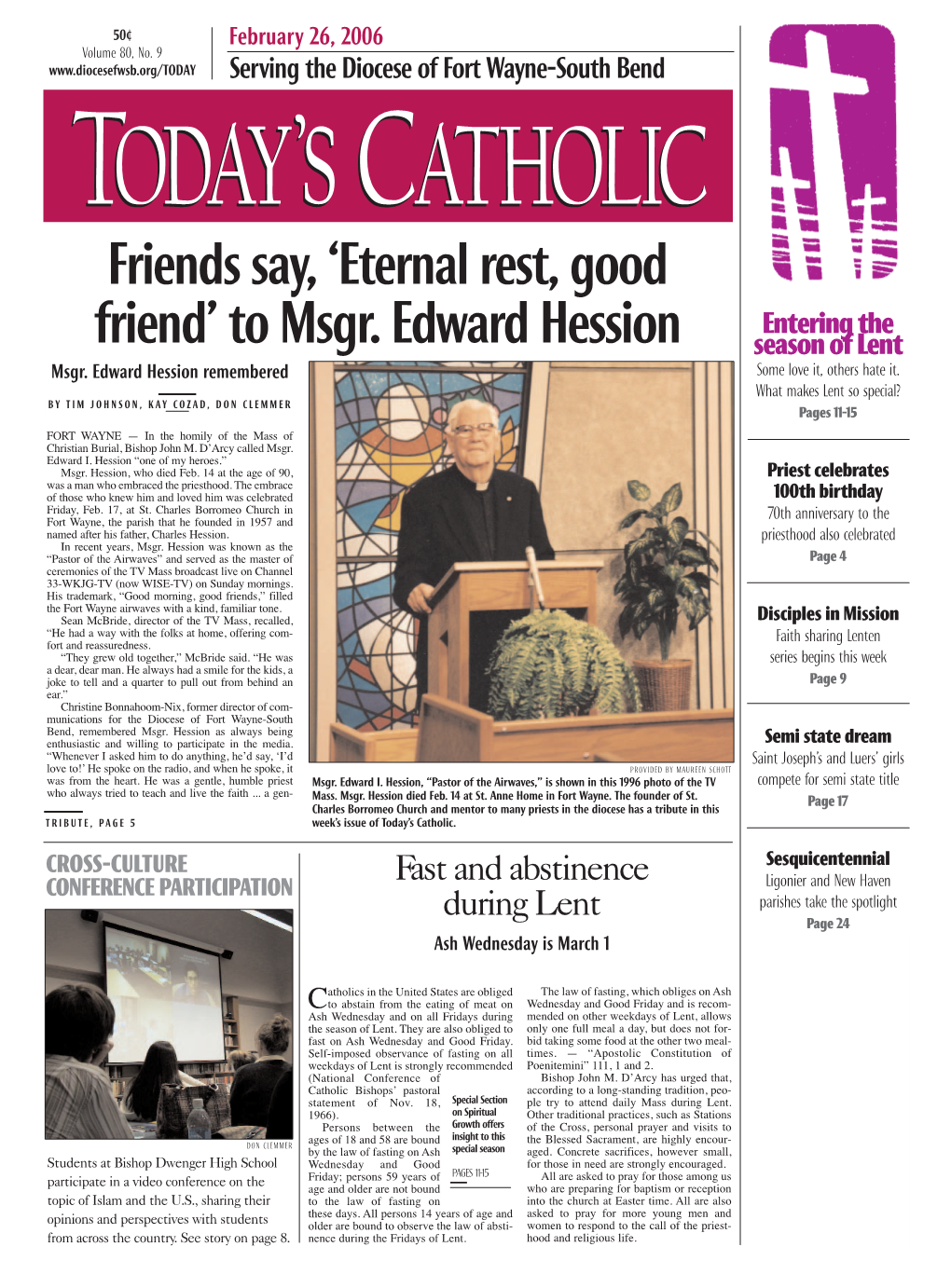 'Eternal Rest, Good Friend' to Msgr. Edward Hession