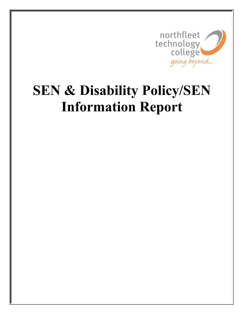 SEN & Disability Policy/SEN Information Report