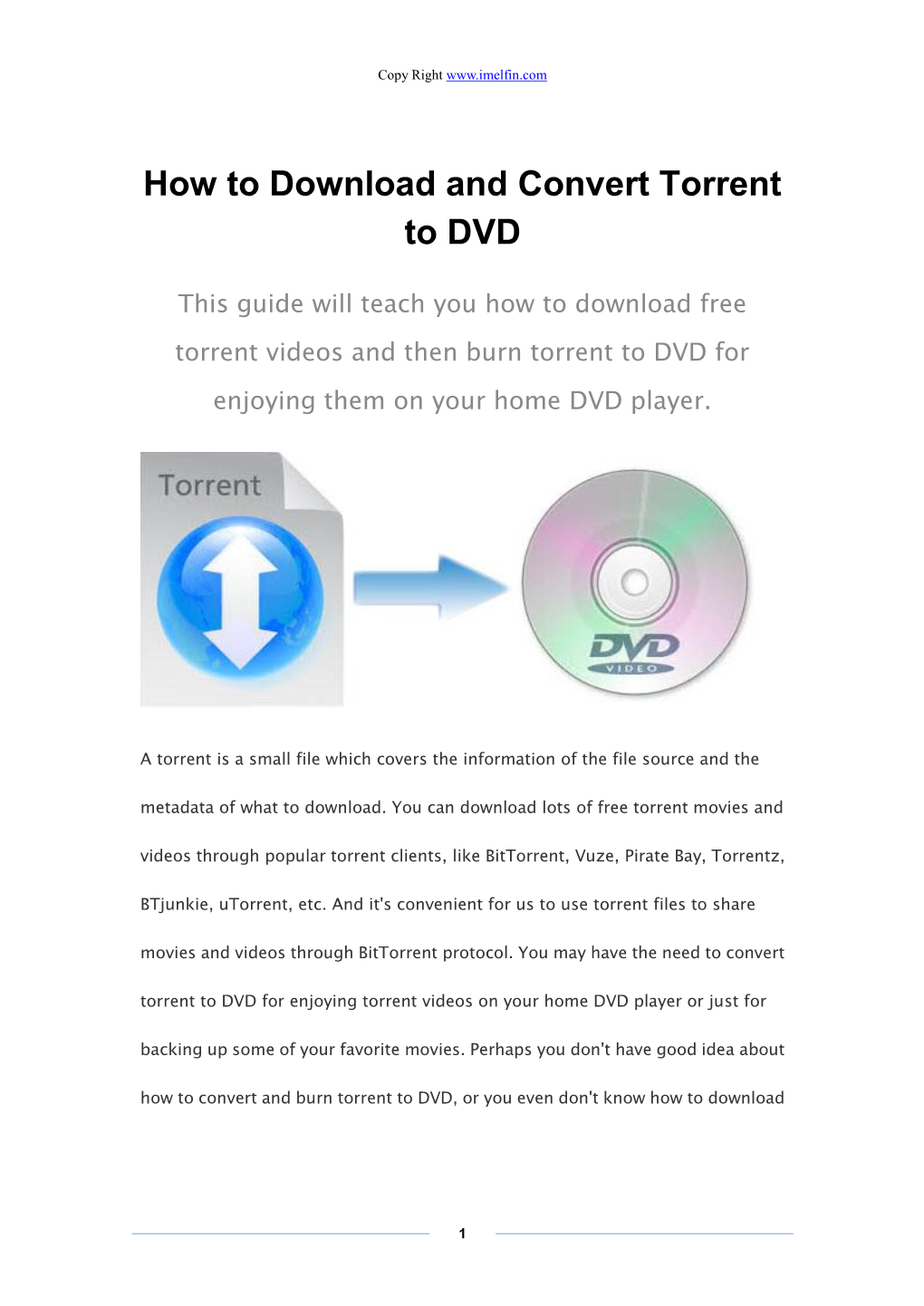 How to Download and Convert Torrent to DVD