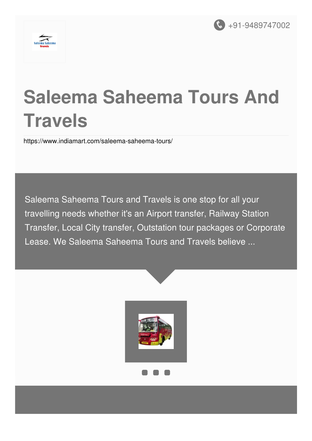 Saleema Saheema Tours and Travels