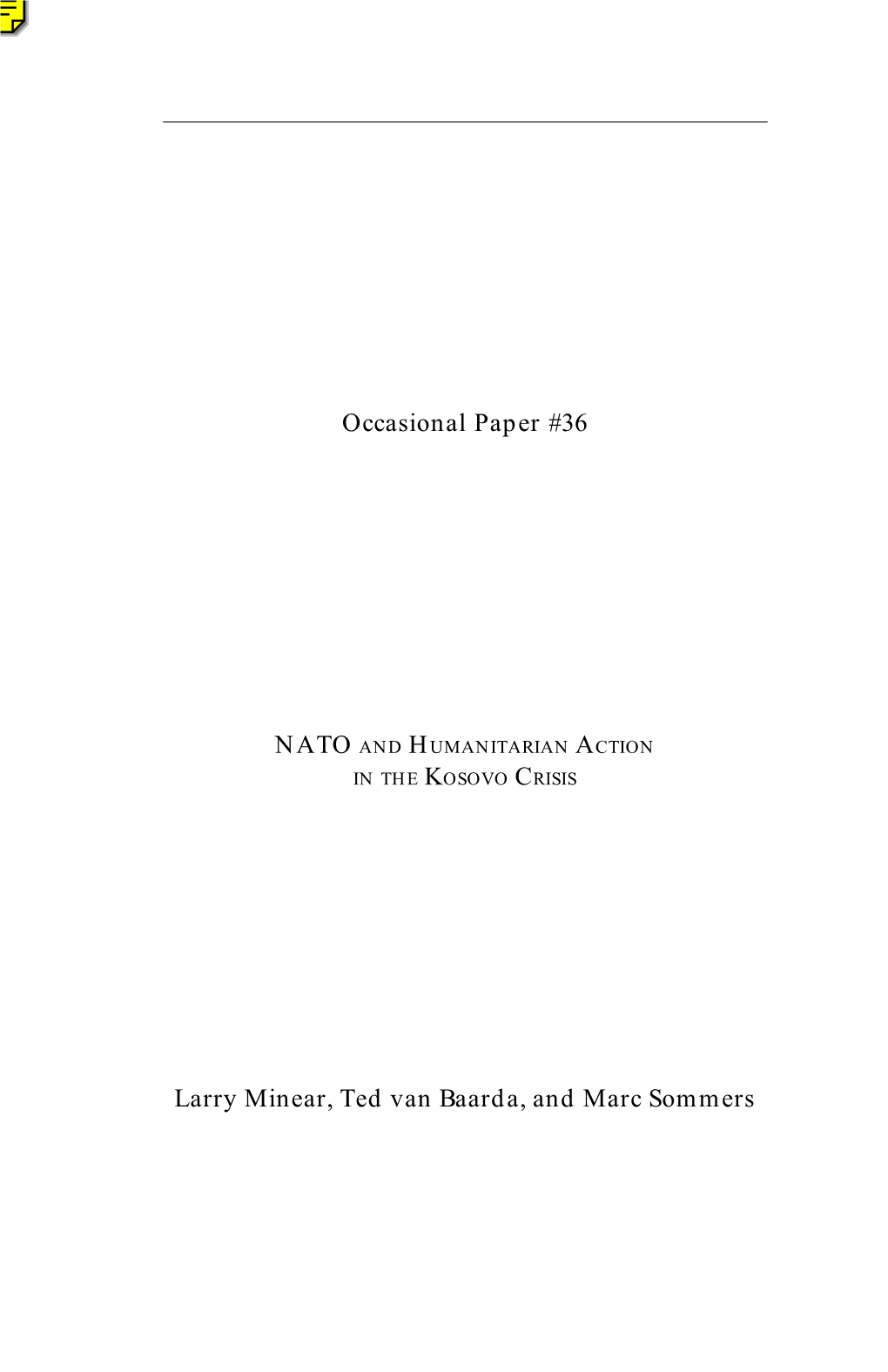 Nato and Humanitarian Action in the Kosovo Crisis