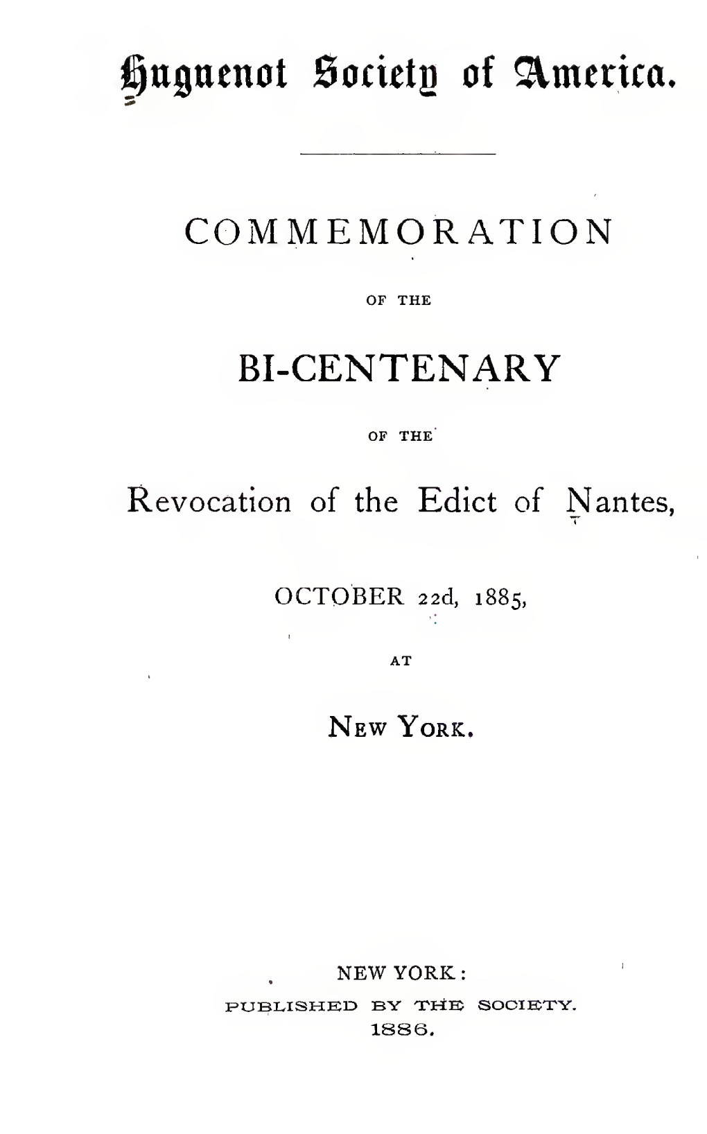 The Edict of Nantes and Its Recall