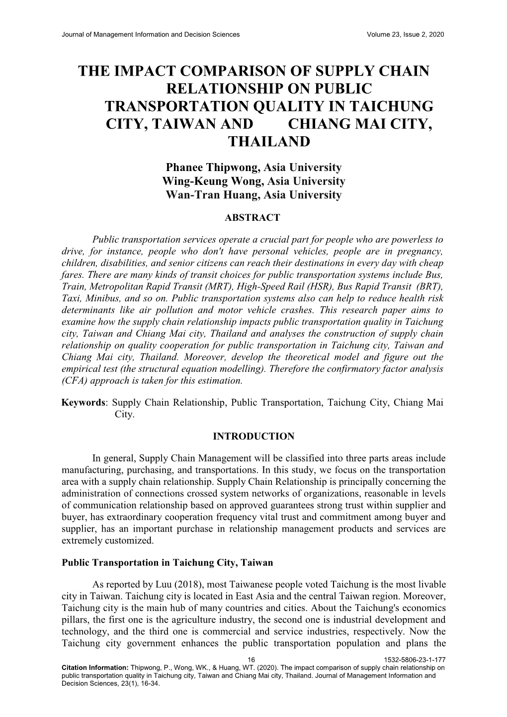 The Impact Comparison of Supply Chain Relationship