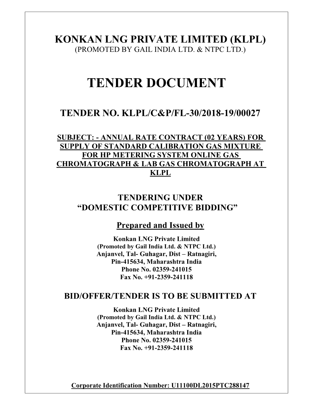 Tender Document