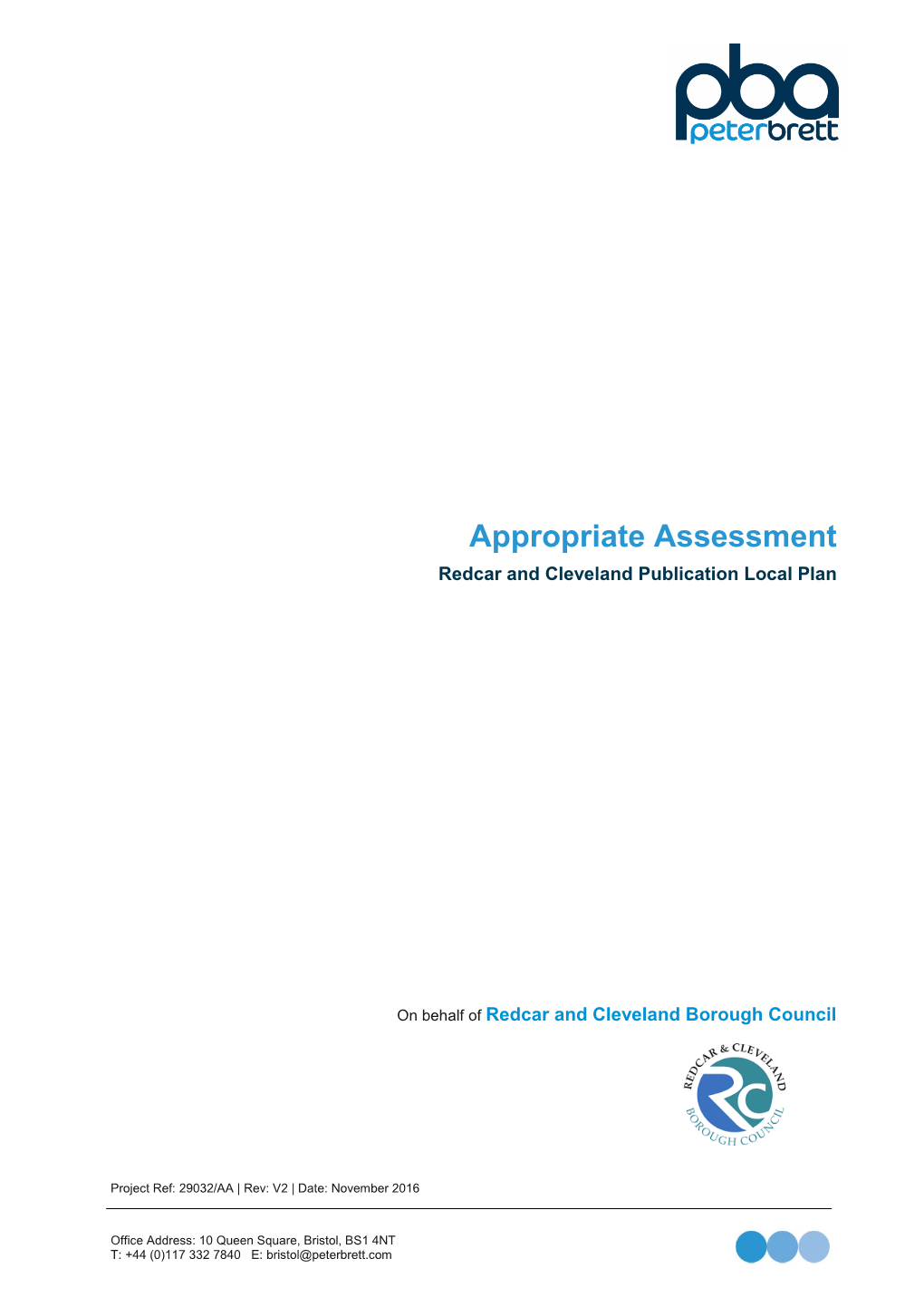 Publication Local Plan Appropriate Assessment