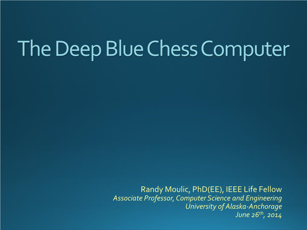 Artificial Intelligence and the Making of IBM's Deep Blue