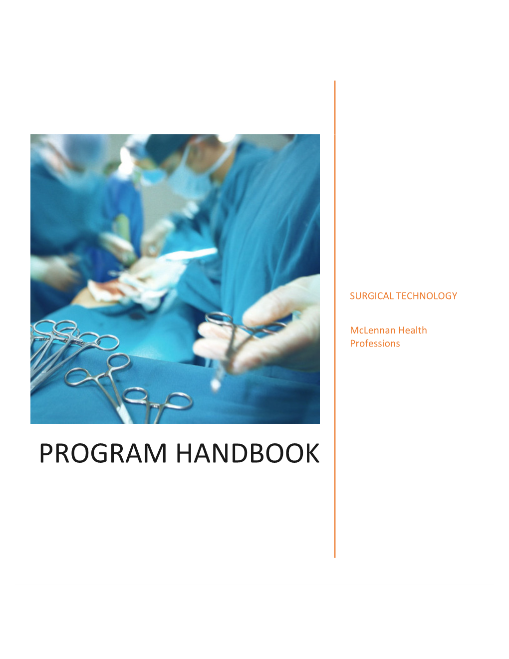 Surgical Technology Student Handbook